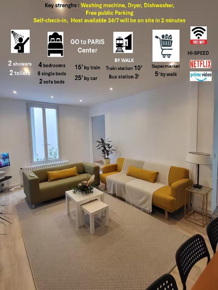 Maison Cosy 15 Mn Paris - Linges Hotel Confort วิทรี-ซูร์-แซน ภายนอก รูปภาพ